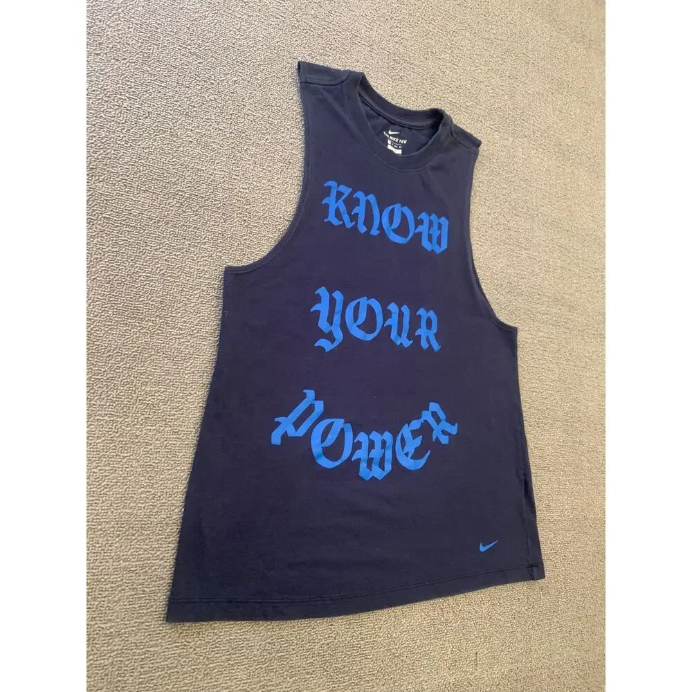 Nike Women XS Navy Tank Top‎ Know Your Power Dri-Fit